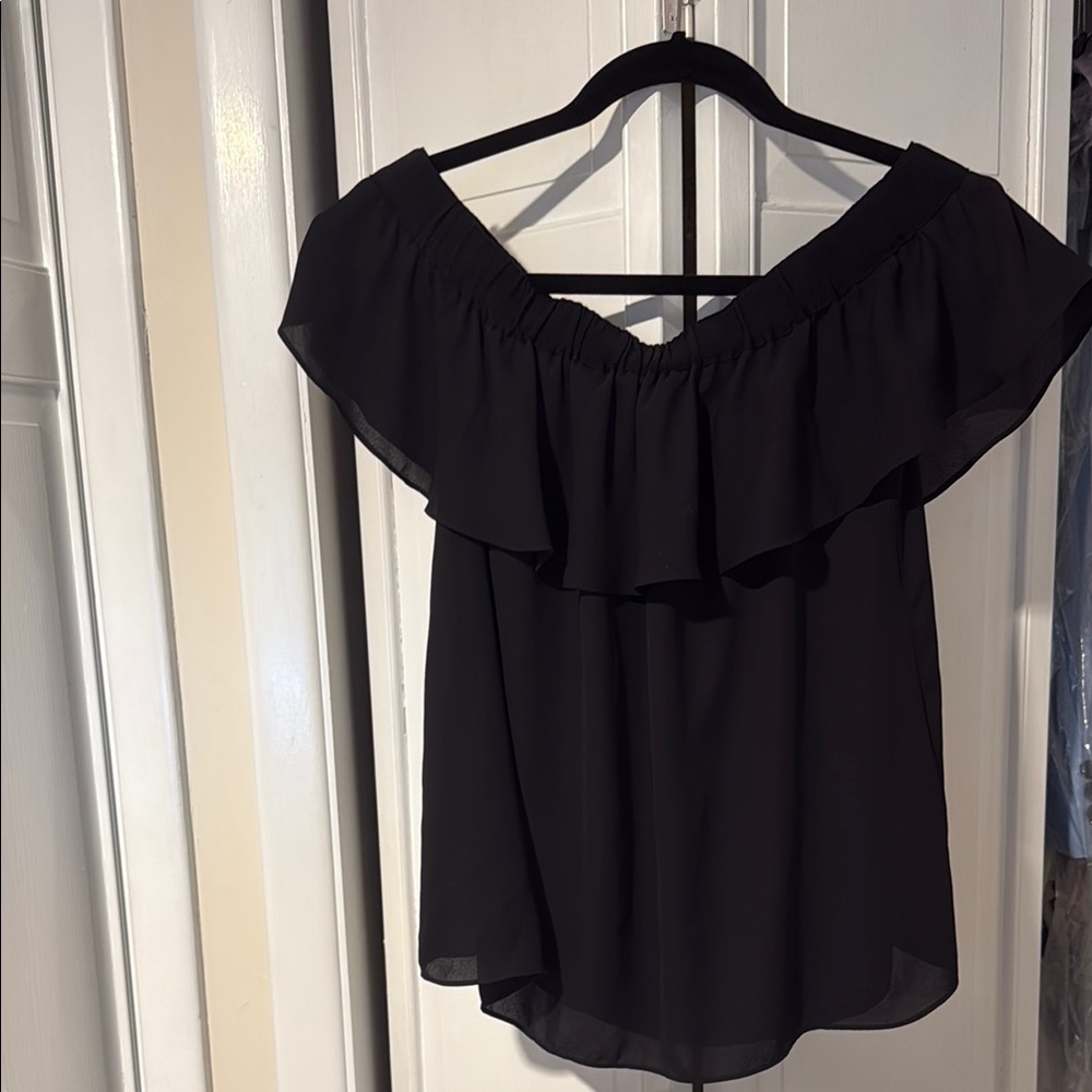Elegant Black Off-Shoulder Women's Top